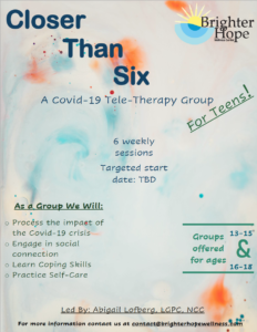 Closer Than Six: A COVID-19 Teletherapy Group